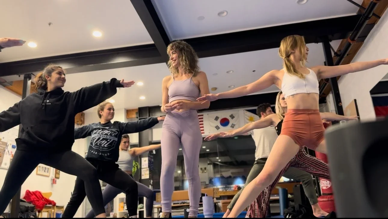 Leah teaching an Envision Yoga class